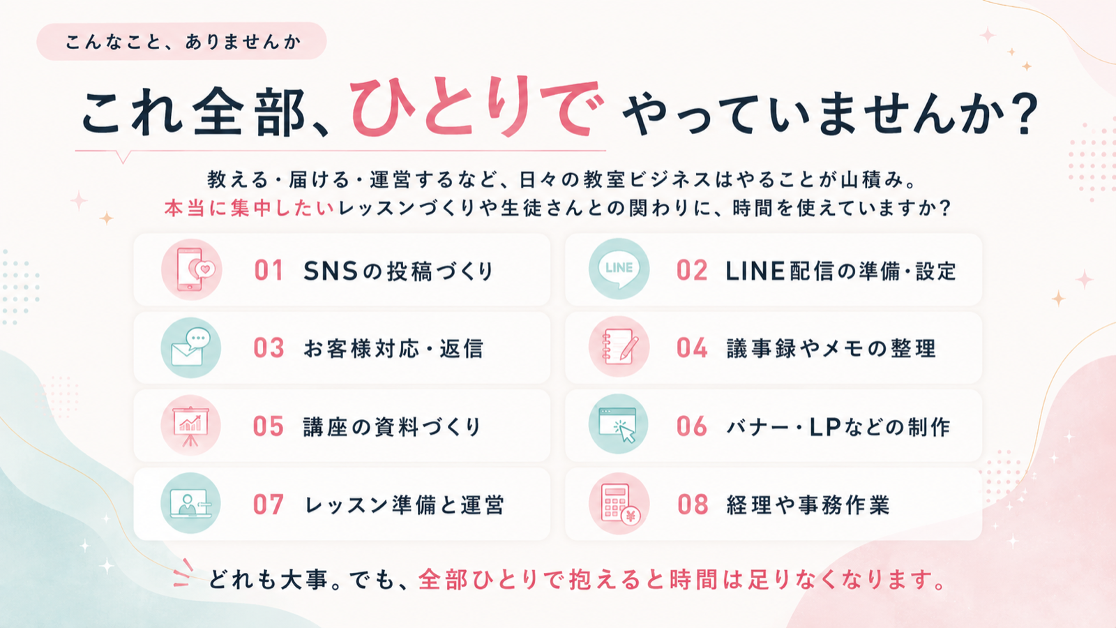 2枚目 これ全部、ひとりでやっていませんか